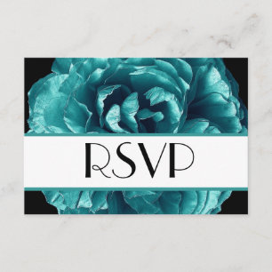Carte de réponse Mariage Aqua Rose RSVP Petit