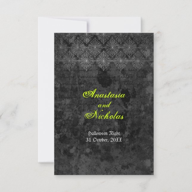 Carte de réponse Mariage Eerie Halloween (Devant)