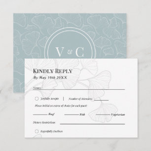 Carte de réponse Mariage Ginkgo Biloba Dream