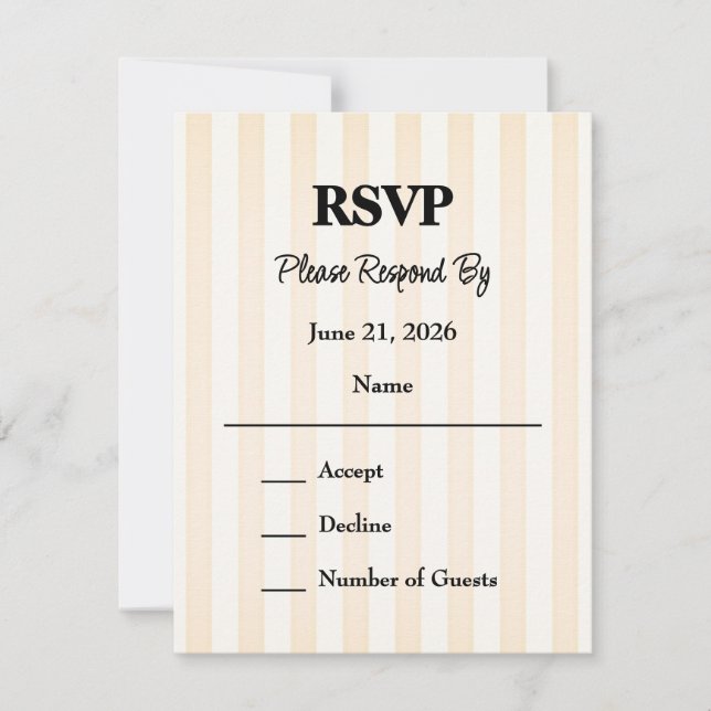 Carte de réponse Mariage La Dolce Vita (Devant)