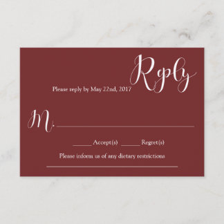 Carte de réponse Mariage Marsala