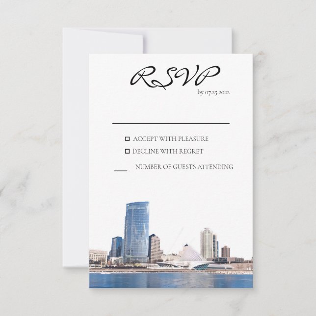 Carte de réponse Milwaukee Skyline (Devant)