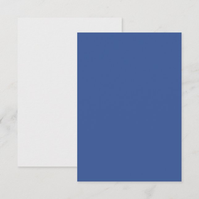Carte de réponse minimaliste personnalisée – Bleue (Devant / Derrière)