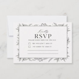 Carte de réponse minimaliste RSVP | Carte de répon