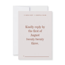 Carte de réponse moderne gras