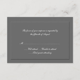 Carte de réponse officielle du Mariage gris
