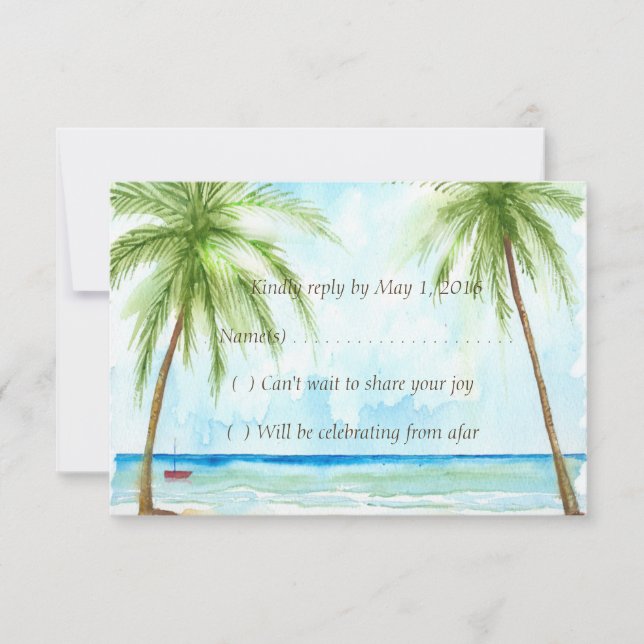 Carte de réponse Palm Tree (Devant)