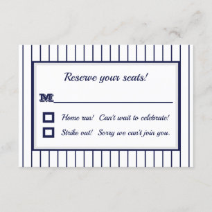 Carte de réponse Pinstripe New York RSVP