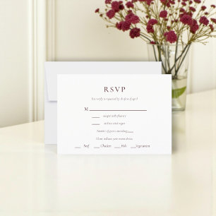Carte de réponse pour bouquet floral rustique