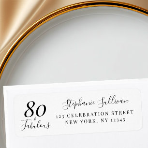 Carte de réponse pour fête des 80 ans