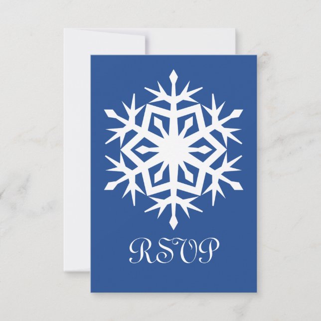 Carte de réponse pour flocons de neige hivernaux e (Devant)