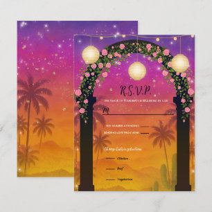 Carte de réponse pour l'arche florale Hacienda Sun