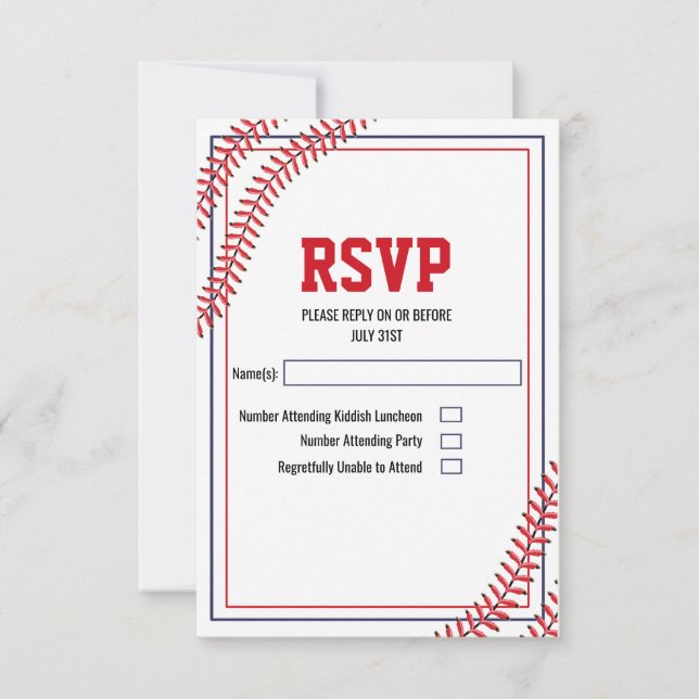 Carte de réponse pour le baseball (Devant)