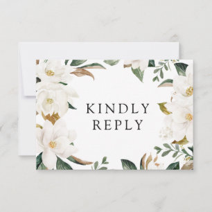 carte de réponse pour le choix de repas floral