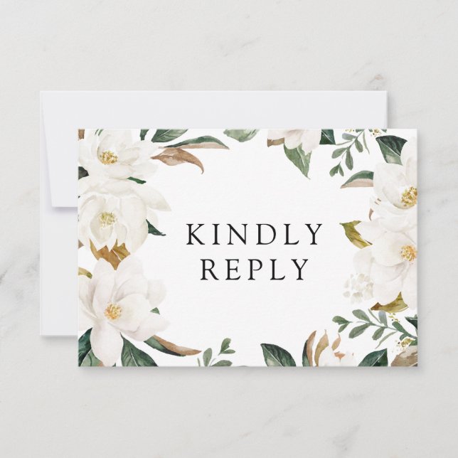 carte de réponse pour le choix du repas floral (Devant)