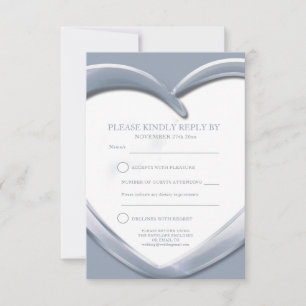 carte de réponse pour les 25 ans de mariage coeur