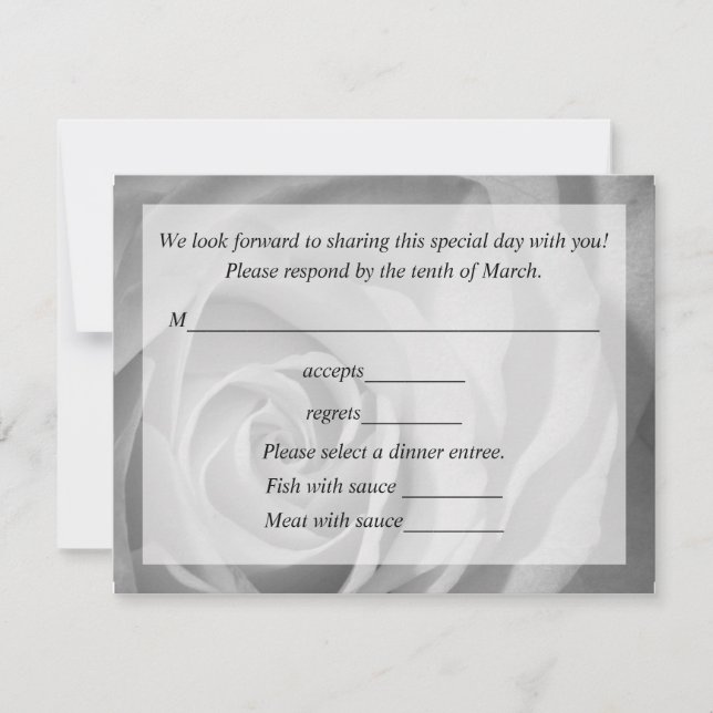 Carte de réponse pour Mariage (Devant)