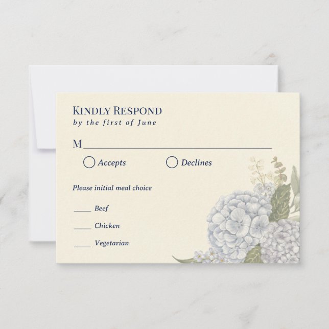 Carte de réponse pour mariage côtier (Devant)