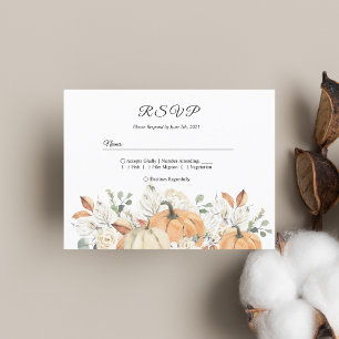Carte de réponse pour un mariage automnal rustique