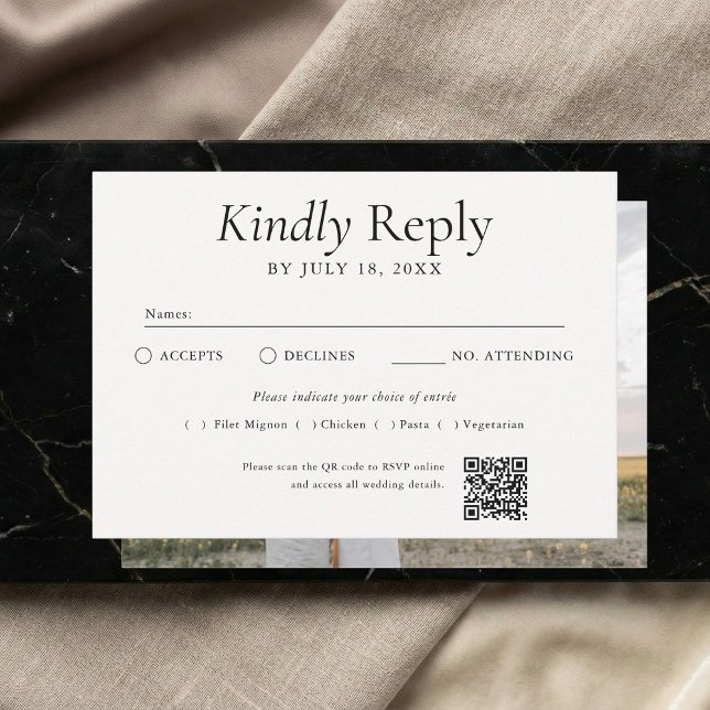 Carte de réponse QR Code blanc cassé (Créateur téléchargé)