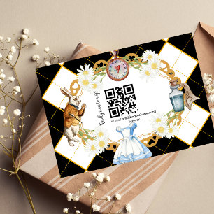 Carte de réponse QR code pour mariage Alice au pay