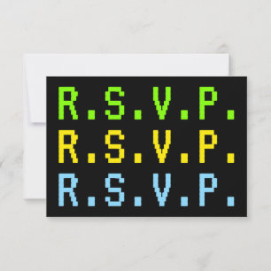 Carte de réponse "R.S.V.P." style numérique et gee