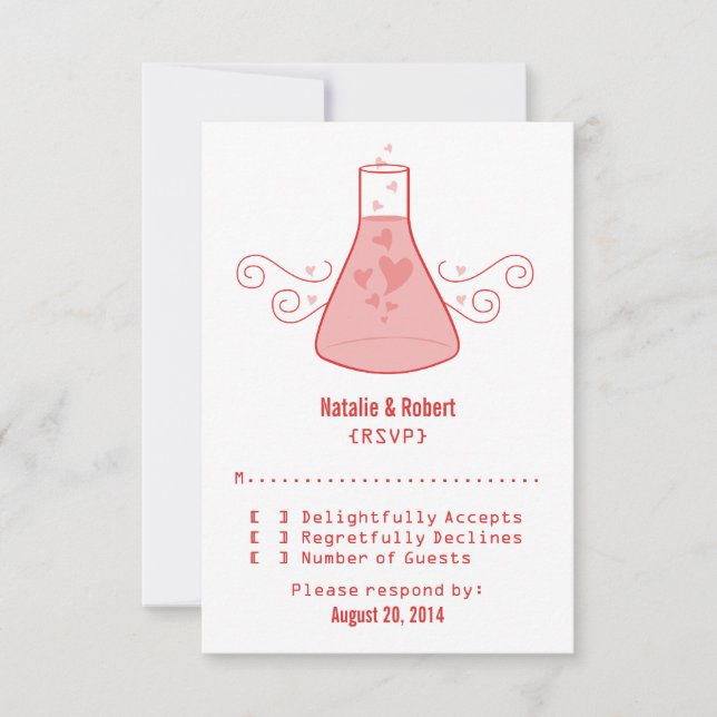 Carte de réponse Red Sweet Chimie (Devant)