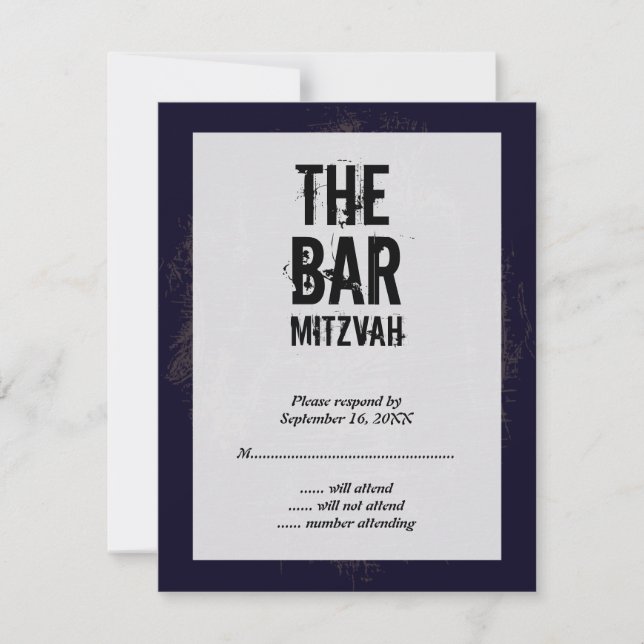 Carte de réponse Rock Band Bar Mitzvah (Devant)