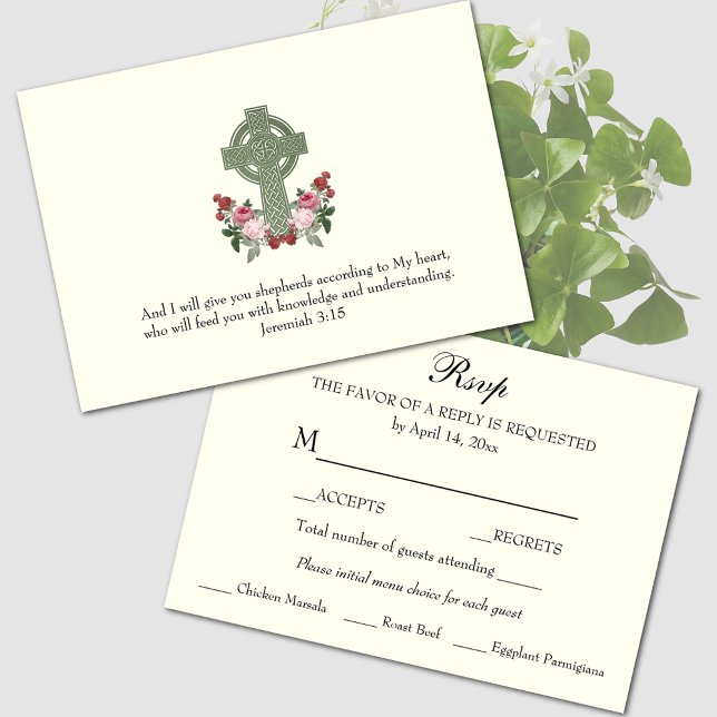 Carte de réponse Rose Celtic Cross (Créateur téléchargé)