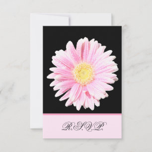 Carte de réponse rose Gerbera Daisy