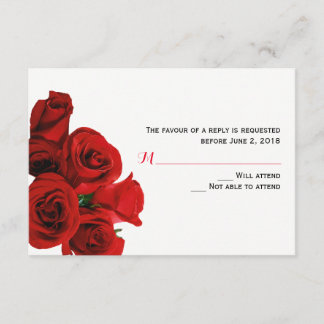 Carte de réponse Rose parfaite