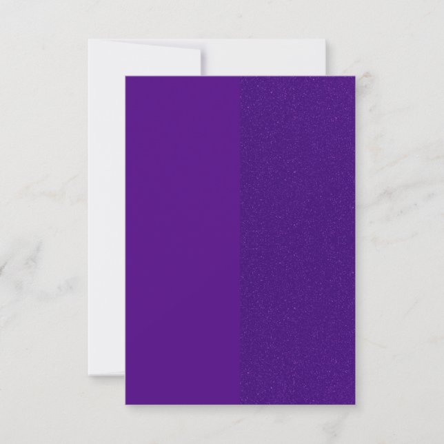 Carte de réponse Royal Purple Split‑Glitter - pers (Devant)