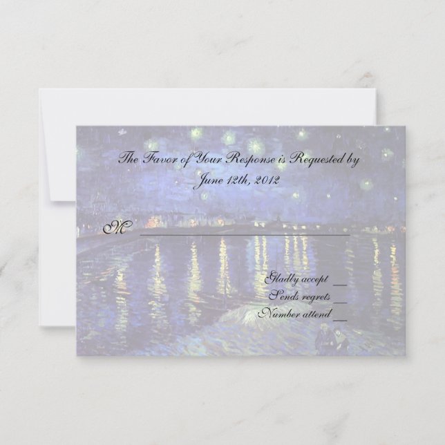 Carte de réponse RSVP (Devant)