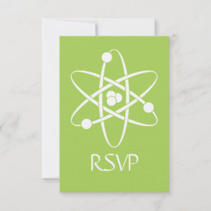 Carte de réponse RSVP Attractive Forces en Peridot