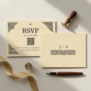 Carte de réponse RSVP au nœud celtique vintage