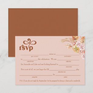 Carte de réponse RSVP avec demande de chanson à re