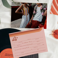 Carte de réponse RSVP avec demande de chanson en p