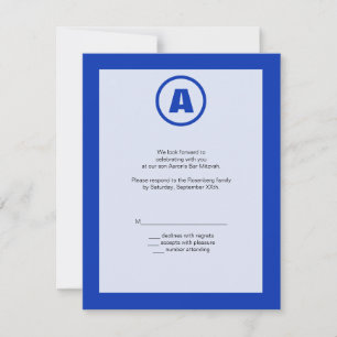 Carte de réponse RSVP Bar Mitzvah Hero
