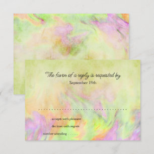 Carte de réponse RSVP Bat Mitzvah Tie and Dye vert