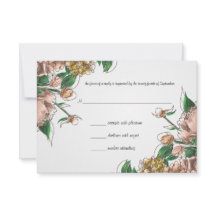 Carte de réponse RSVP Blush Floral Wedal