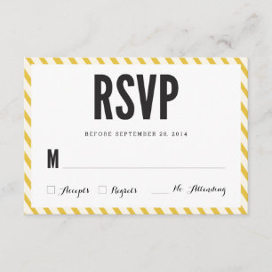 Carte de réponse RSVP Carnipes Jaunes