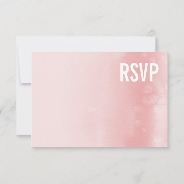 CARTE DE RÉPONSE RSVP :: corail d'eau claire (Devant)
