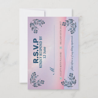 carte de réponse RSVP dans les couleurs les plus b