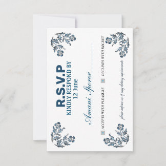 carte de réponse RSVP dans les couleurs les plus b