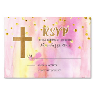Carte de réponse RSVP de confirmation d'aquarelle