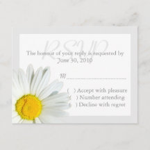 Carte de réponse RSVP de mariage gris et blanc