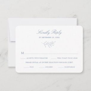 Carte de réponse RSVP de mariage Minimal Laurel K3