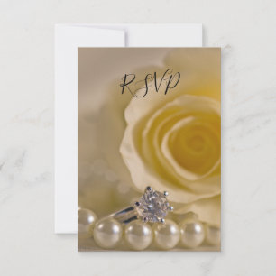 Carte de réponse RSVP de mariage RSVP à anneaux de