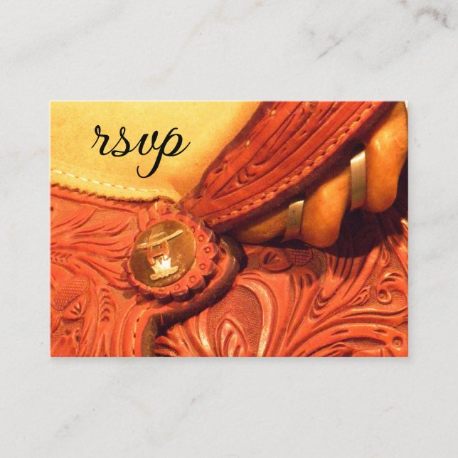 Carte de réponse RSVP du Mariage campagnard de sel (Devant)