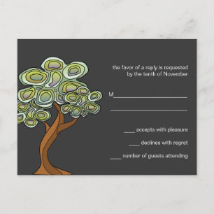 Carte de réponse RSVP Eco Tree
